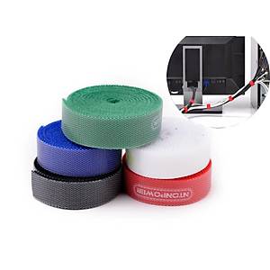 ��rt Bant Kablo Sar�c� Ba�� Naylon Kay�� 5 Renk Organizat�r 5mt x 1.4cm Kesilebilir