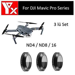 DJI Mavic Pro Platinum Gimbal Kamera Lensi ��in 3 l� Filtre Set ND4 / ND8 / ND16 2