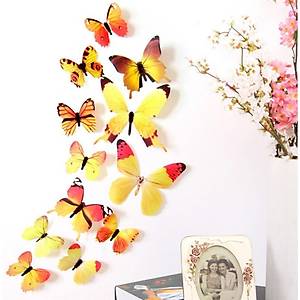 Ev Dekorasyon 3D PVC Kelebek 12 li Duvar S�sleme Model H2