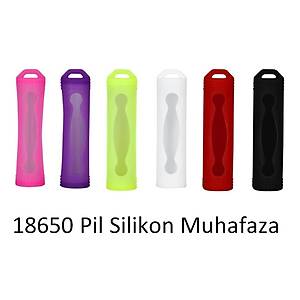18650 Pil Tutucu Koruyucu Renkli Yumu�ak Silikon Pil Muhafaza