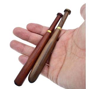 El Yap�m� Ah�ap Beyzbol Sopas� 2 li T�kenmez Kalem Seti 2 Farkl� Renk ve Model