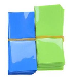 18650 Pil PVC Is� Shrink Boru Haz�r Kesilmi� 72*18.5mm 10 Mavi 10 Ye�il Renk