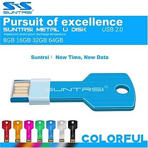 32 GB USB 2.0 Flash S�r�c� Metal Anahtar �eklinde Su Ge�irmez Suntrsi