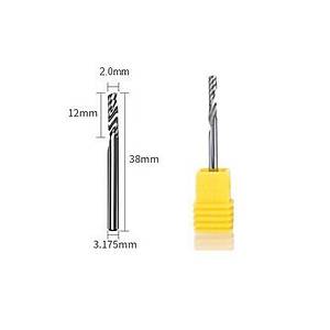 Grav�r Tek Kenarl� Freze B��a�� Spiral Akrilik Kesme 3.175x12mm 