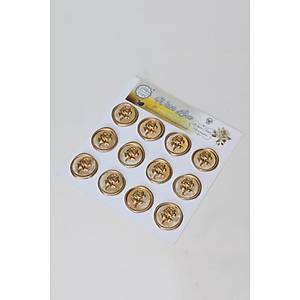  M�h�rc�m White Gold Rosebuds 12 Adet 3D Haz�r Kendinden Yap��kanl� Sticker M�h�r RM2107