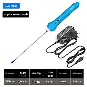 Strafor K�p�k Kesme Kalemi 15 cm Adapt�rl� ON/OFF Sivi� S�cak Tel