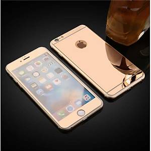 iPhone 6 Plus ��in �n/Arka Mirror Aynal� Ekran Koruyucu Tamperli Cam Rosegold Renk