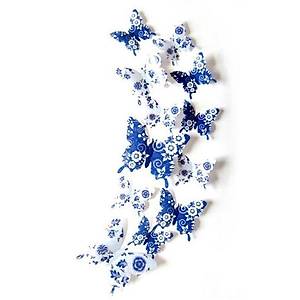 Ev Dekorasyon 3D PVC Kelebek 12 li Duvar S�sleme Model P