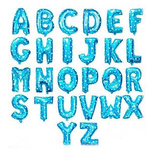 Folyo Balon Harf Mavi Renk 40cm Parti Do�umg�n�