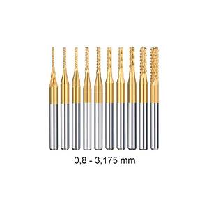 Titanyum Kapl� Tungsten �elik CNC Freze PCB Kesici 0,5 - 3,175mm