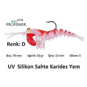 PROFISHER TPR Fosforlu Silikon Sahte Yem 7 cm 10 gr 5 Eklem