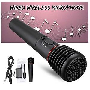 Kareoke 2 in 1 Kablolu ve Kablosuz El Mikrofon Al�c�s� Tek Y�nl�  