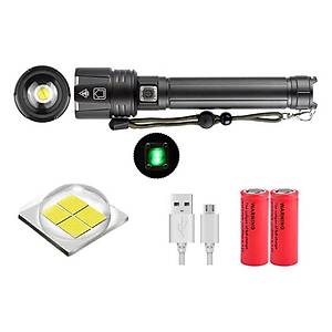 Atom El feneri S�per Parlak XHP 90.2 Led USB �arjl� Zoom 2*26650 