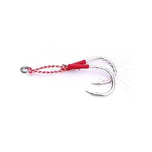 Jig Kancas� �ift Dikenli Yard�mc� Kancalar Y�ksek Karbonlu �elik Bal�k��l�k Jig Kancalar�