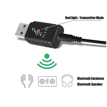 Bt V5.0 Usb Verici Alıcı Stereo Ses Müzik A2DP AVRCP Adaptörü Tv den Kulaklığa 