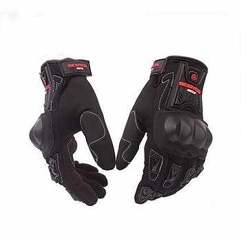 SCOYCO MC12 Motosiklet Eldiven Karbon Korumal