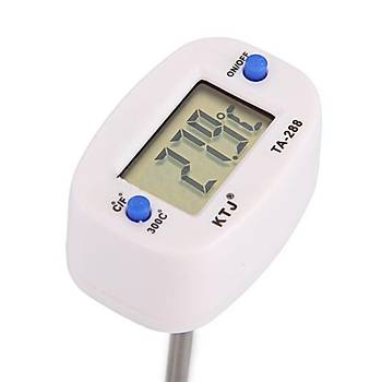 Termometre Gýda Yemek Sýcaklýk Sensörü LCD Ekranlý