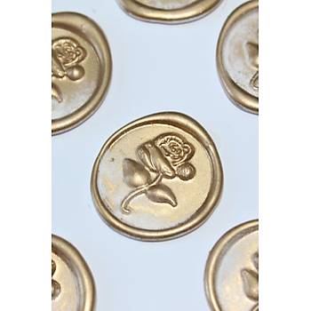  M�h�rc�m White Gold Rosebuds 12 Adet 3D Haz�r Kendinden Yap��kanl� Sticker M�h�r RM2107