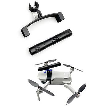 DJI Mavic Mini 2 Gece Uu Projektr Ayarl LED Ik Feneri Braketi