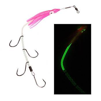 PROFISHER Fosforlu Silikon 19cm Jiket Ahtapot 4 ne Yapay Yem 