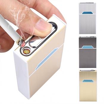 Alevsiz USB arjl Elektronik akmak Tanabilir UzunSigara Paketi Muhafaza Kutusu  