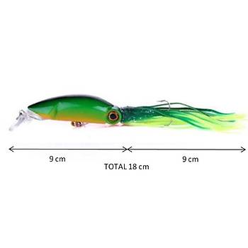 Profisher Kalamar R Sert Yem Silikon Kuyruklar 17,3 gr 18 cm