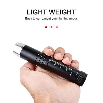 365nm UV - Beyaz - Sar 3 Renk LED Fener 10W Tak Para Kimlik Pet