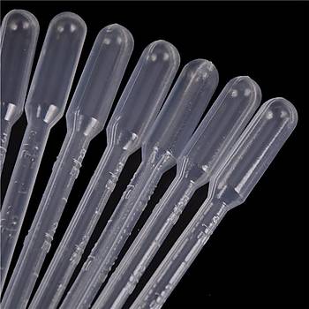 3 ml Damlalk Pastr Damlalk Pipet 20 Adet Set 14.4 cm Tek Kullanmlk effaf PE