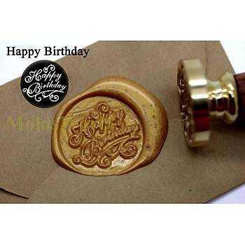 Mektup Damga Mühürü Happy Birthday + 30 Mühür Mumu + Eritme Kaşığı