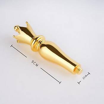 Mum Mhr Damga Kolu Premium Metal Kraliyet Tac Gold
