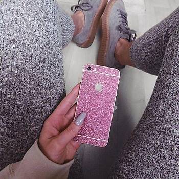 iPhone 5/5S Parıltılı Simli Sticker Kaplama