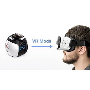 Panoramik VR 4K 360 Derece V1 Aksiyon Kamera Wifi Ultra HD 