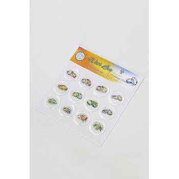 Mühürcüm 12 Adet Hazır Kendinden Yapışkanlı Yüzük Davetiye Sticker Mühür KYSM111