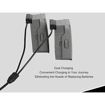 DJI Mavic 2 Pro Araç 2 li Pil Hızlı Şarj Cihazı + USB Kumanda Şarj