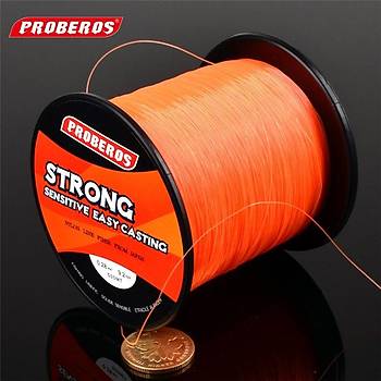 500M Fluorocarbon Monofilament Güçlü Olta İpi 0,28mm 50 Lb 9,2 Kg Turuncu Renk