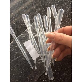 3 ml Damlalk Pastr Damlalk Pipet 10 Adet Set 14.4 cm Tek Kullanmlk effaf PE