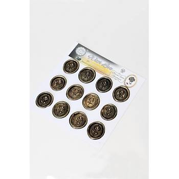  Mühürcüm Black Gold Rosebuds 12 Adet 3D Hazır Kendinden Yapışkanlı Sticker Mühür RM2110