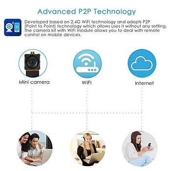 1080P Full HD Ultra Mini IP Kamera WIFI P2P 2.4 RF Kumanda Video Ses Hareket Algılama 