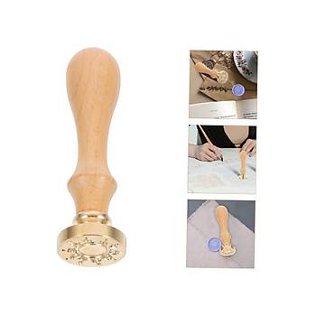 Ahşap Mum Mühür Sapı Cilalı Kayın Ağacı G15 Özel Tasarım M8 Dişli 