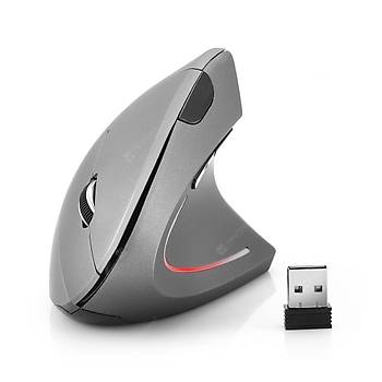 2.4GHz Kablosuz Dikey Fare Ergonomik Tasarım Siyah Renk Alfawise