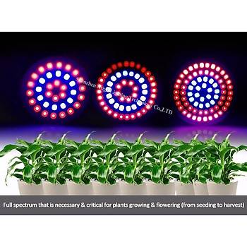 Tam Spektrum 72 Led Bitki iek Bytme Hidroponik Aydnlatma