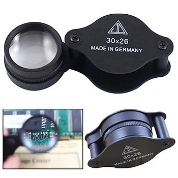 30x 26mm Kuyumcu Optik Lüp Büyüteç Zeiss Cam Lens Metal Alaşım