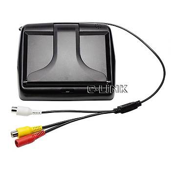 Araç Dikiz CCD Kamera - 4.3 Katlanır LCD Dash Monitör Video Oynatıcı
