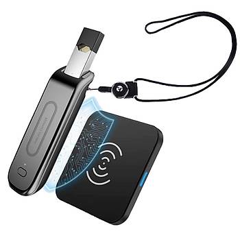 JUUL Vape Pod Kalem iin 300mAh Qi Kablosuz arj Yata ve Boyun Asks 