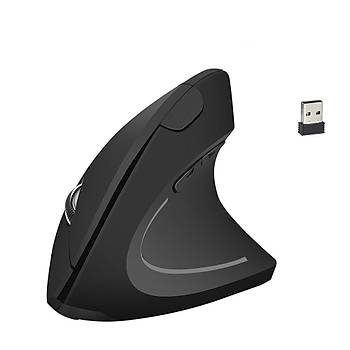 2.4GHz Kablosuz Dikey Fare Ergonomik Tasarım Siyah Renk Alfawise