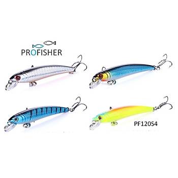 PROFISHER 4 Renk Set 2 Kanca Sahte Balk Yem 5,5 gr 7,5 cm Slender 