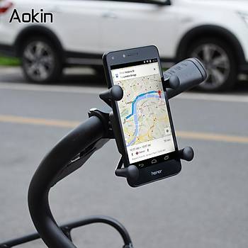 Motorsiklet Bisiklet Telefon GPS Tutucu 360 Derece Dönen X-Kavrama Kelepçe
