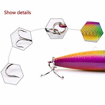PROFISHER 6 lı Set Sert Yapay Sahte Open Mouth Balık Yem 8,89cm