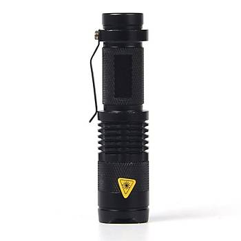 Q5 10W 600 Lumen UV 395 NM Zoom Ayarl Led Fener