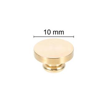 Mühürcüm Mührü Mumu Damga 10 mm Yuvarlak Boş Pirinç Kafa + Ahşap Sap R5799O10